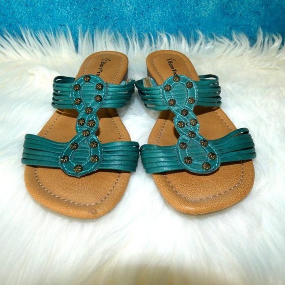 Turquoise Studded Bare Traps Kassy Size 7M - Picture 7 of 10